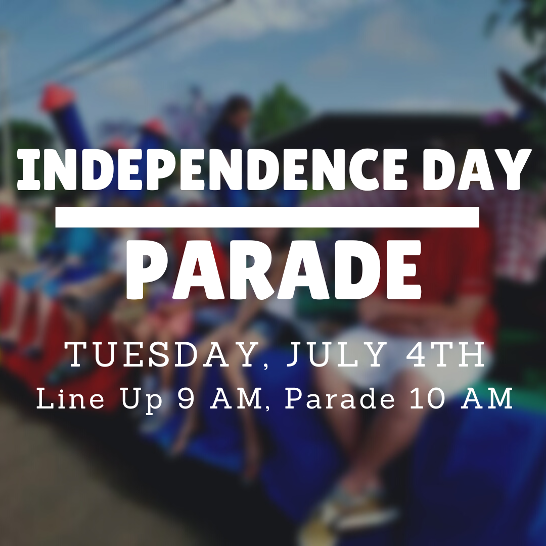 graphic for white pine independence day parade event