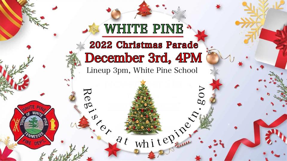 white pine christmas parade event graphic