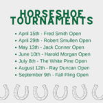 white pine horseshoe tournament schedule graphic