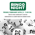 Graphic for town of white pine tn's bingo night