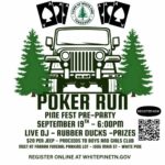 informational graphic for Poker Run the night before Pine Fest 2025 in White Pine TN